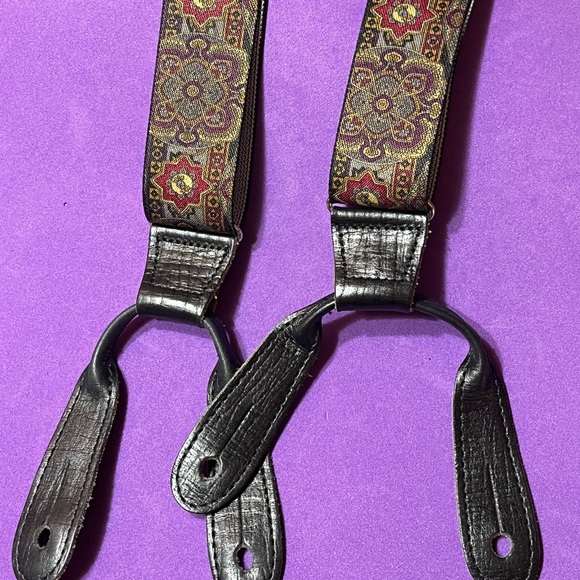 British Belt Company England Men's Print Pattern Suspenders Braces - Picture 3 of 7
